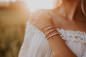 Preview: Lunavit zartes Damenarmband mit Magnet und Germanium  für moderne Styles und Outfits